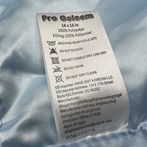 Pro Goleem Blue Triceratops Lovey Security Blanket Plush Dots Minky Satin Trim - Picture 9 of 10